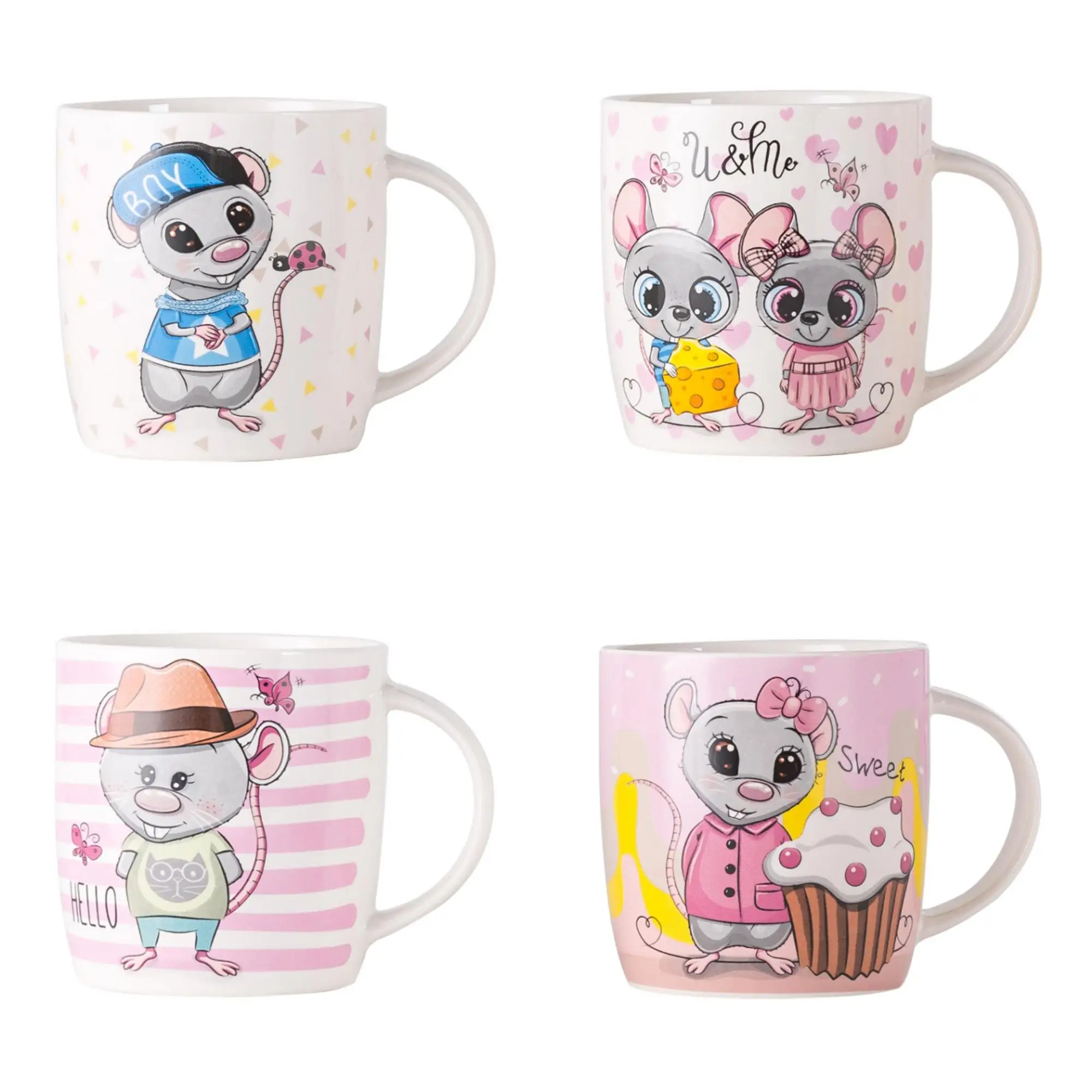 Mouse Cute Cheap Coffee Mugs Custom Ceramic Cup Logo Warmer
