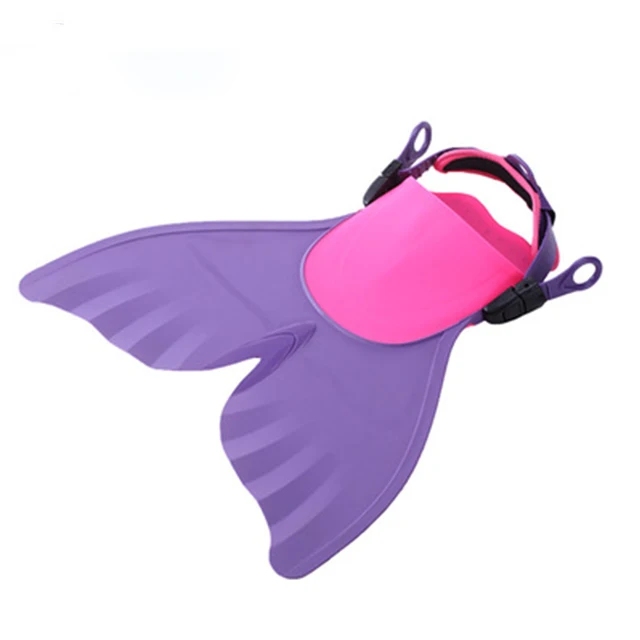 

silicone mermaid fins mermaid tail fin fun Outdoor diving swimming fins, Blue / pink