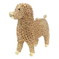 Luxury Fully Crystal Rhinestone Clutch Dog Shape Evening handbag Diamond Animal Clutches Wedding Bags