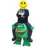 Halloween animal mascot costume carry on green frog costume for kid