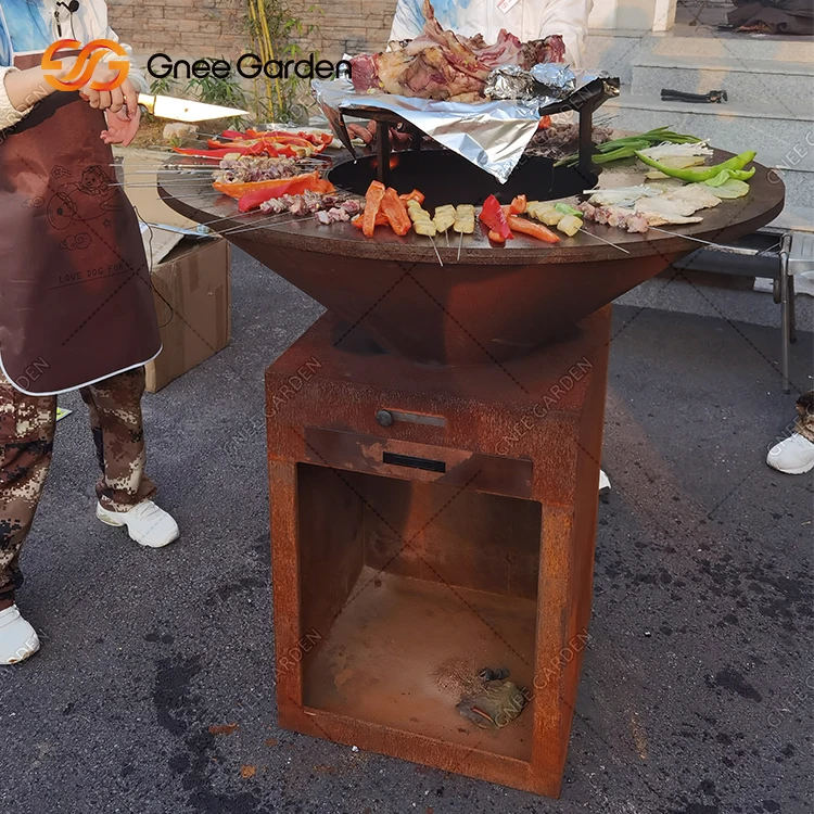 

Corten steel anti rust grill corten steel bbq grilll corten grill with cabinet