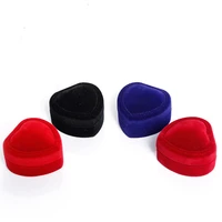 

Suede Red Heart Shape Velvet Hinge Jewelry Boxes Material Small Jewelry Box