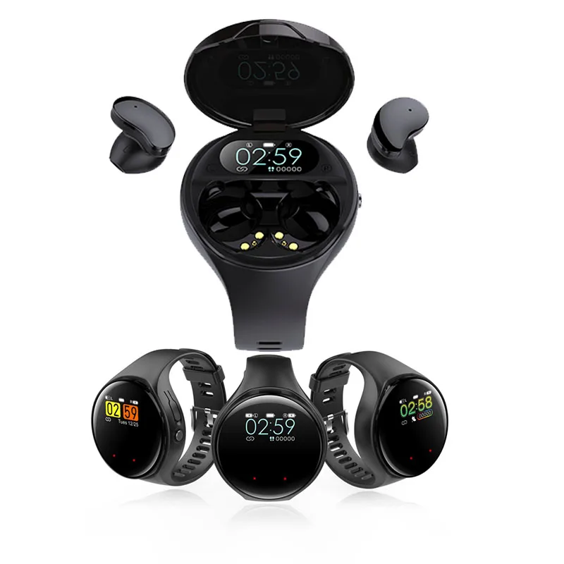 

Fashion Hot selling design smart watch TFT display App control New smart bracelet tws earphone smart watch