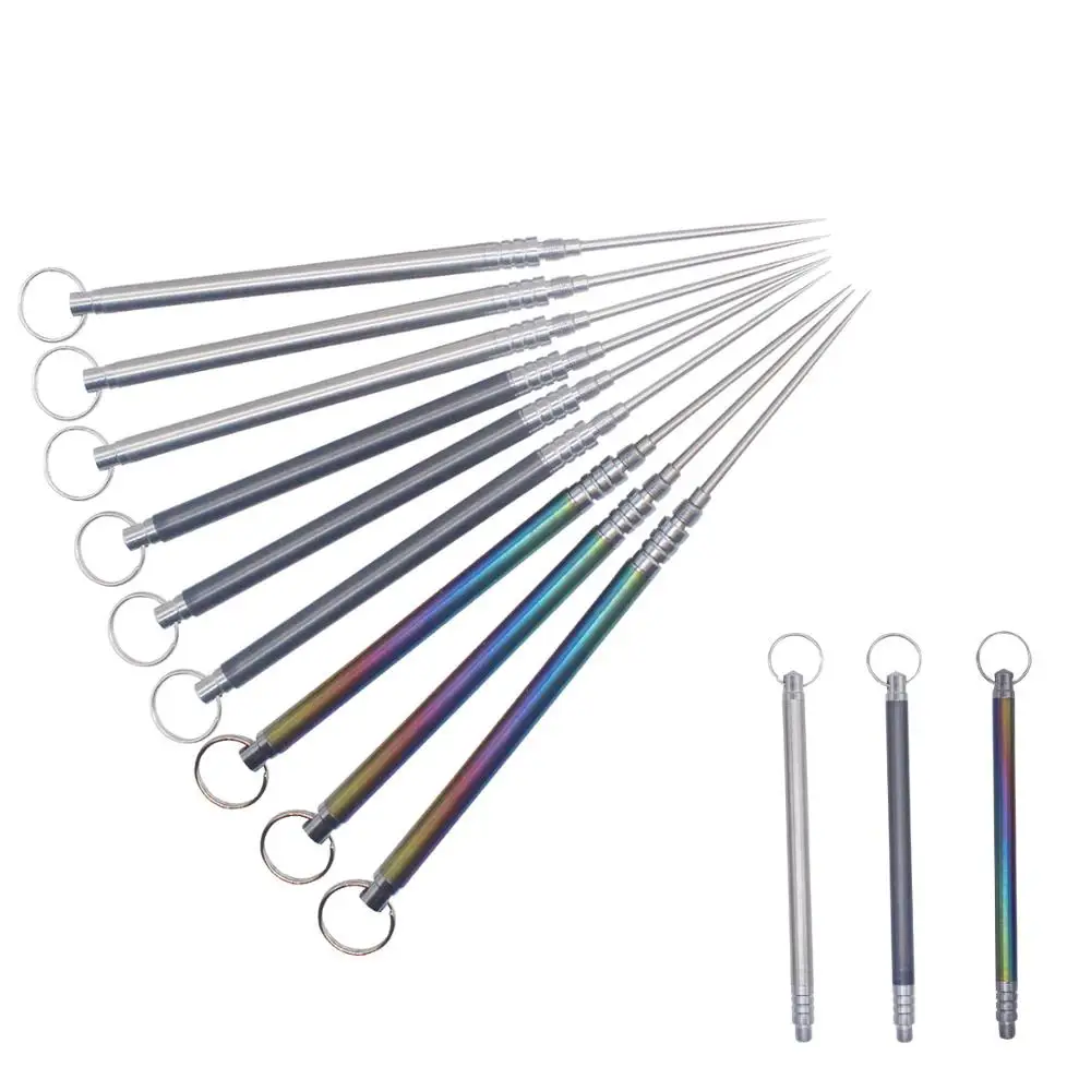 

Hot Sale Colorful Stainless Titanium Alloy Outdoor Toothpick