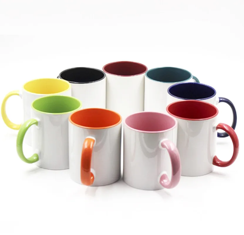 

15 Oz DIY Blank White Ceramic Mug 11oz Travel Cups Thermal Transfer Press Sublimation Mug for Coffee
