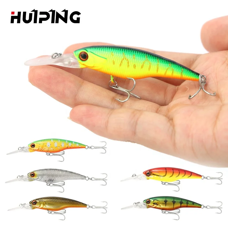 

HUIPING 5.8g 85mm Minnow Lure Fishing Bait Pesca Bass Trout Wobbler M339, 8 colors