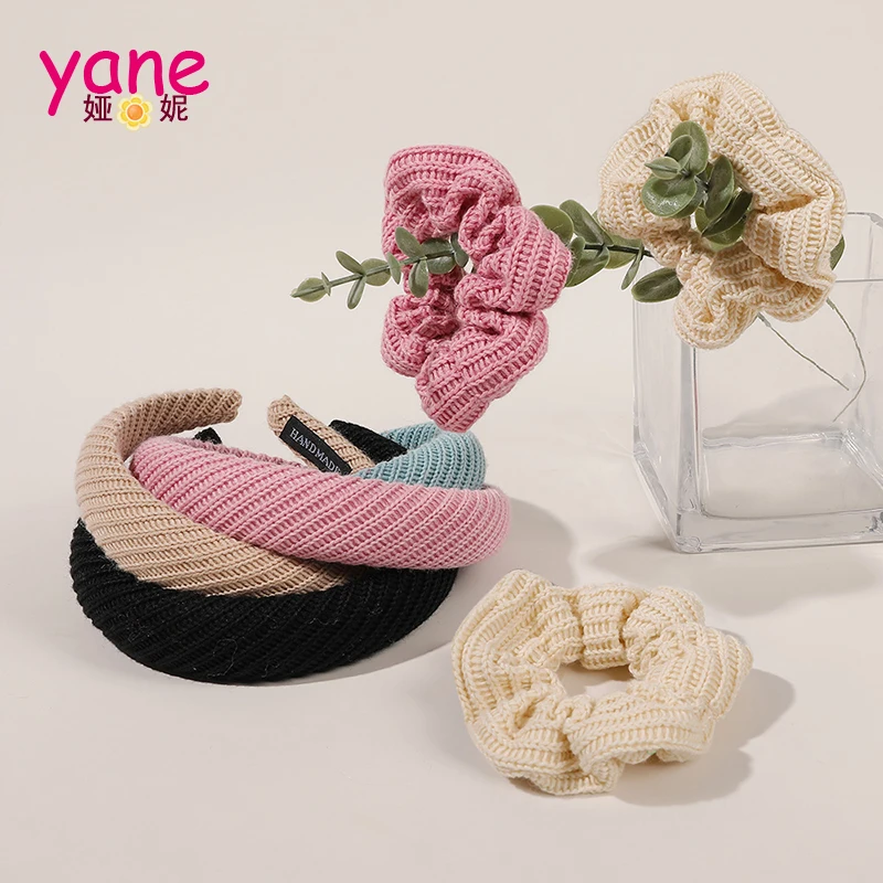 Soft color simple knit Headband Autumn And Winter Hair Accessories