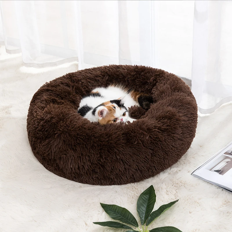 

Wholesale 90 cm diameter large wear-resistant and durable plush luxury pet nest