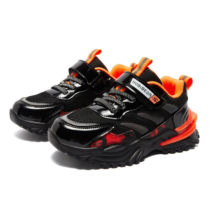 

NI AN OEM Chaussures Pour Enfants Running Basketball Shoes Lighting Casual Walking Style Shoes fashionable shoes, Orange green