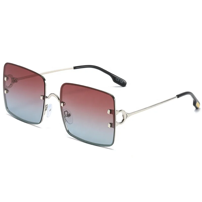

Fashion Women Shades Metal Frame Sun Glasses Men Square Polarized Sunglasses Eyewear, As pictures show