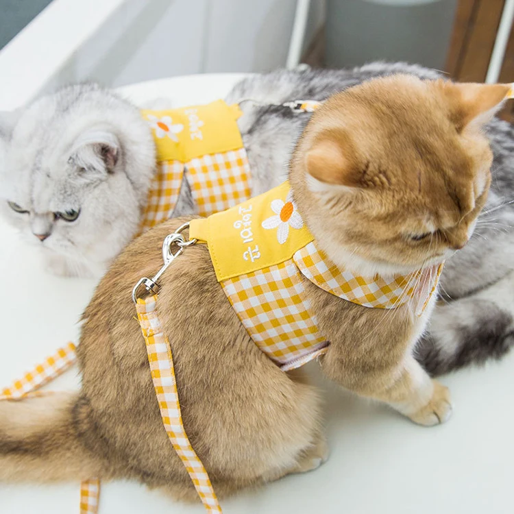 

Breathable Puppy Harness Leash Cute Pet Cat Vest Harness Leash Set Prevent Breaking Loose