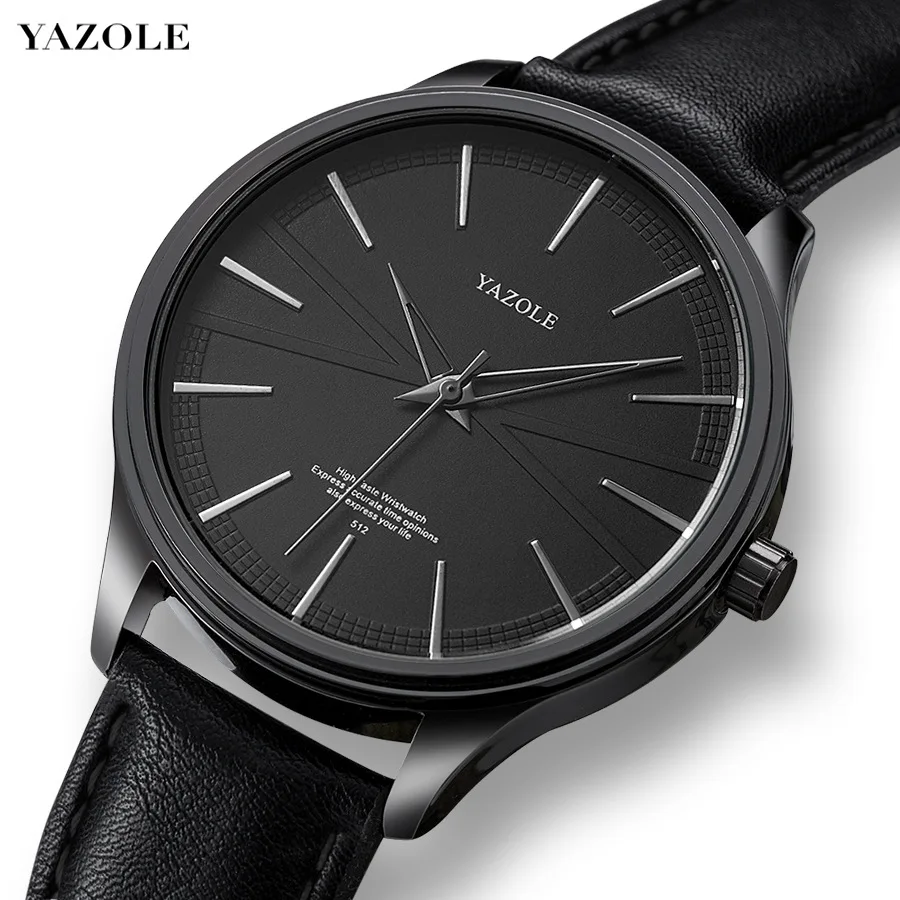 

Yazole 512 High Quality Men Watch Male Luxury Casual Leather Watch Men Montre Homme Fashion Sport Men Watches reloj hombre