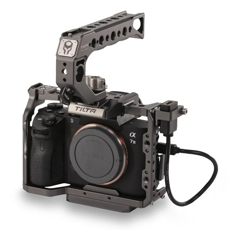 

Tiltaing Camera Cage Tilta Gray Top Handle, HDMI Clamp Attachment for a7/a9 Camera Series Kit