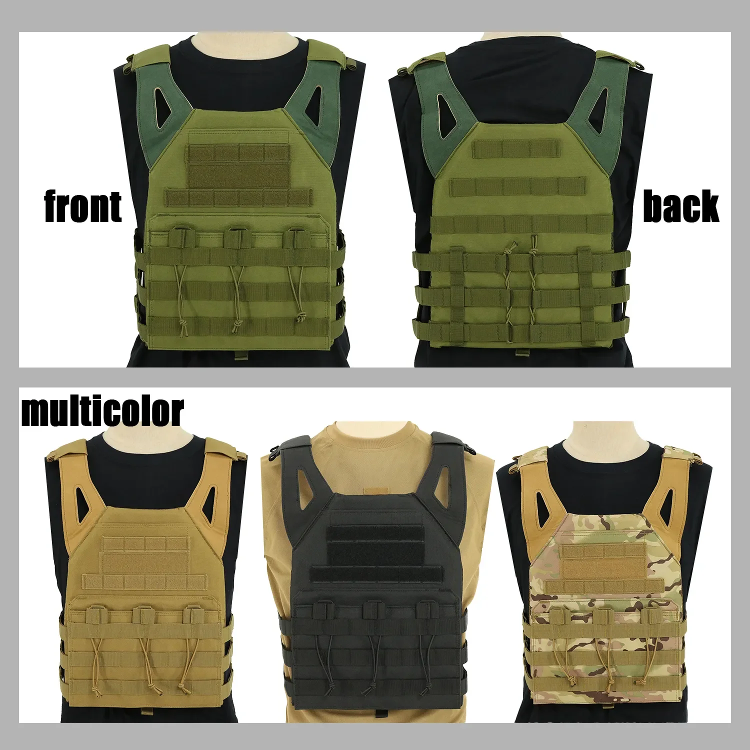 2025 Jumple JPC Tactical Plate Carrier MOLLE Camo Vest for CS Training & Outdoor Survival Gear