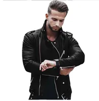 

S-5XLProfessional factory motorcycle jaket men leather jacket men black