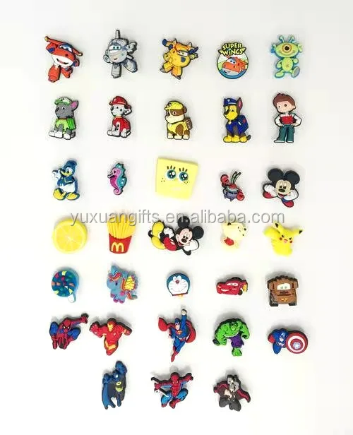 

2020 Different Random Rubber Soft pvc Shoe Charms For Fit Croc & Bands Bracelet and Gifts, Customized