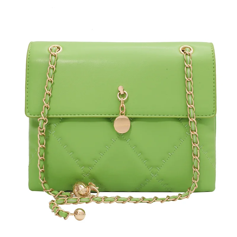 

2021 Retro Square Women Handbags Metal Chain Ladies Fashion Crossbody Shoulder Bag High Quality Messenger Tote Bag for Girls, Black,green,white,green