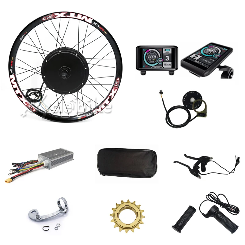 

3000w complete electric bike conversion kit rear motor with sine wave controller