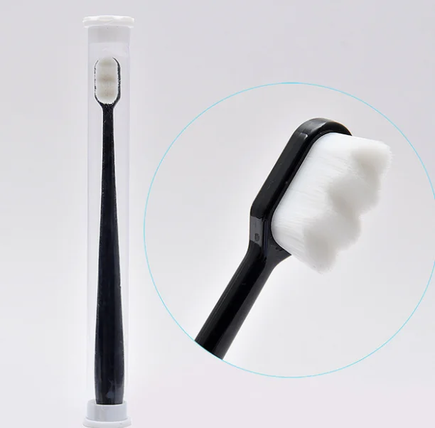 

Pure white Adult Pregnant Woman deep cleaning eco Tooth Brush teeth Super Ultra Soft Bristles nano Toothbrush for Oral care Tool, Black white