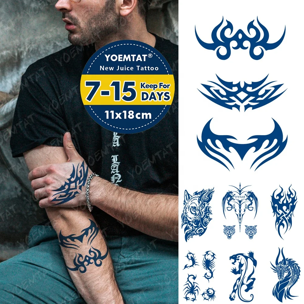 

Wholesale Premium Tato Juice Lasting 2 Weeks Temporary Tattoo Sticker, Cmyk