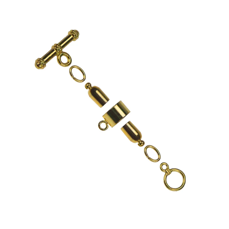 

Gold Jewelry Clasp Round End Cap Kumihimo Clasps For Leather Cord Bracelets