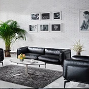 sofa set leather modern