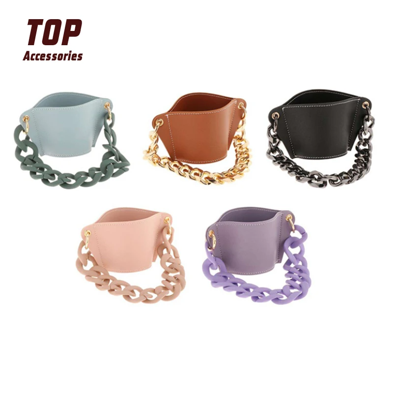 

Hot Sale Cup Leather Protective Sleeves Chain Coffee and Milk Tea Cup Sleeves