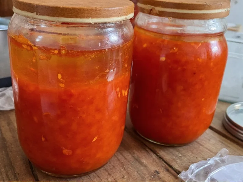 Homemade hot sauce fermentation process