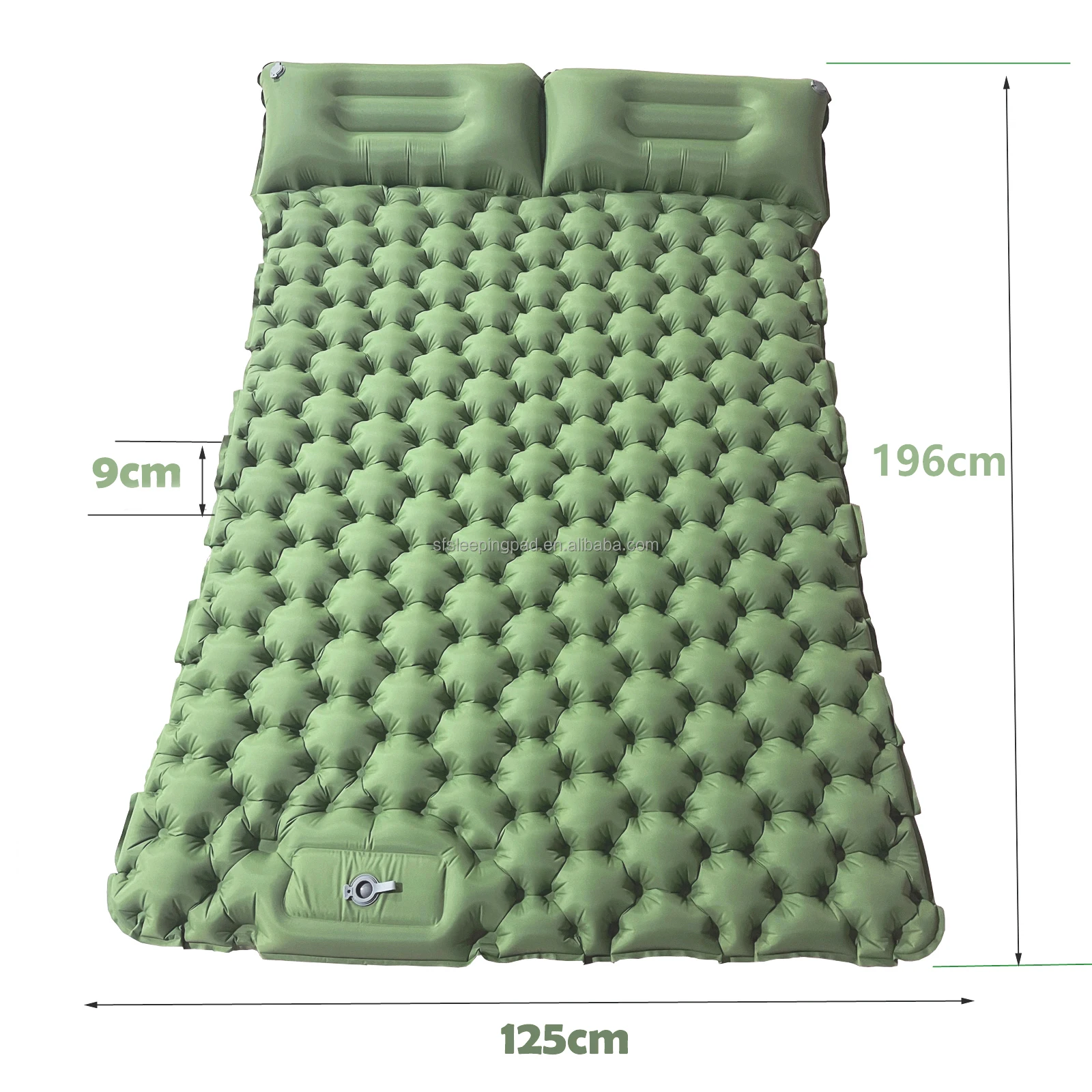 

NEW Design Double Person Inflatable Outdoor Camping Sleeping Mat Pad Foot Pump Self Inflate Air Mattress, Multiple colour and accept customization