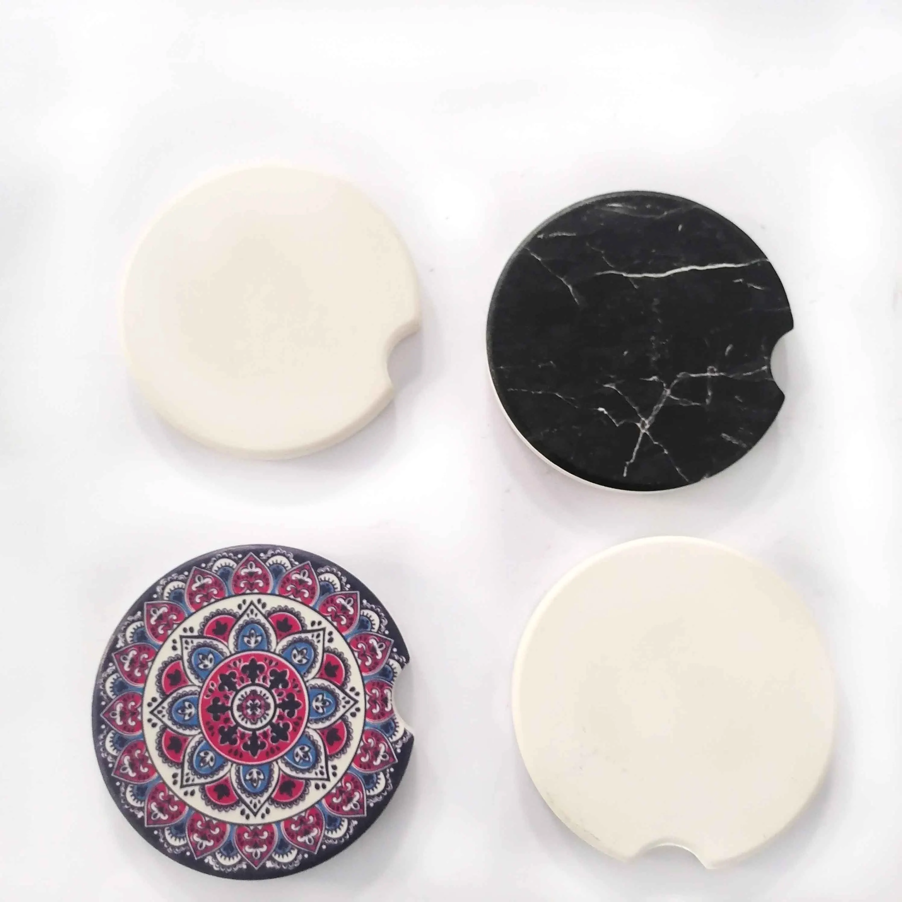 

Wholesale Direct Factory Sublimation Blank Car Coasters Sets For Cups, Custom color