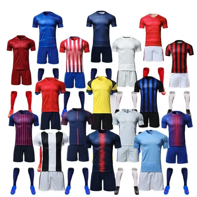

2021 hot-selling football jersey set real Thailand football wear European team football t-shirts jerseys real soccer jersey, Custom color
