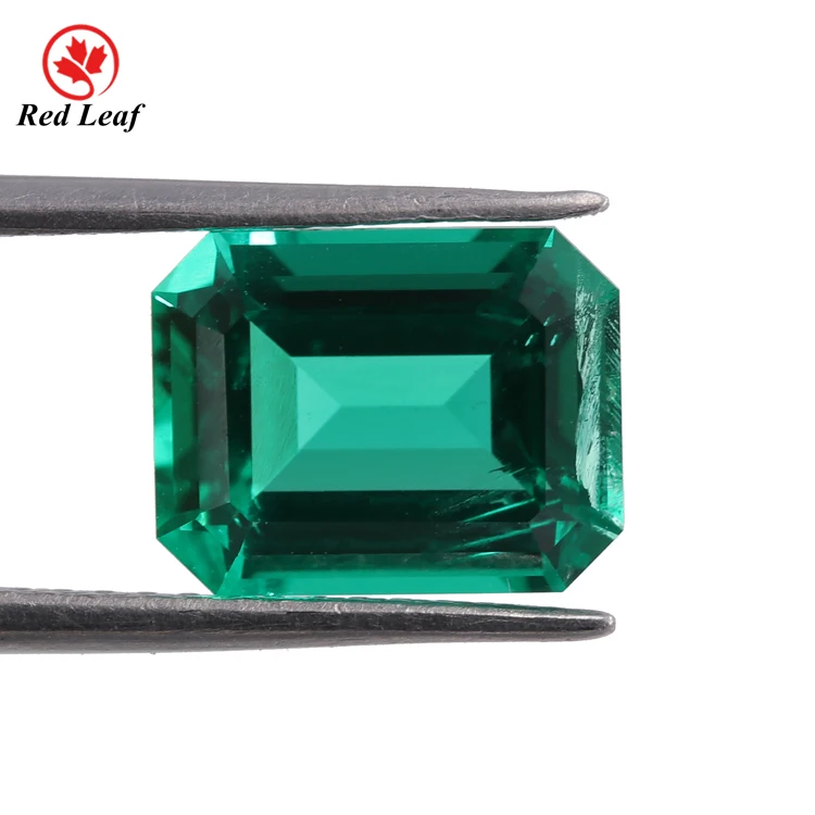 

Redleaf Jewelry price per carat synthetic gemstone hydrothermal colombian stone lab grown emerald emerald Cut