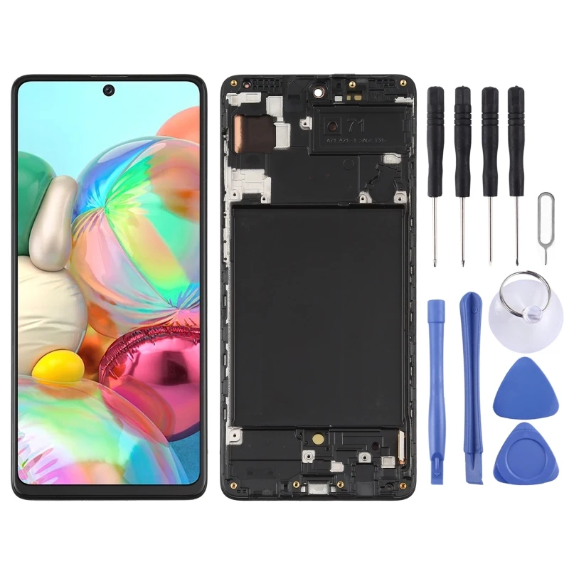 

Original Super AMOLED Material LCD Screen and Digitizer Full Assembly with Frame for Galaxy A71 Online Dropshipping