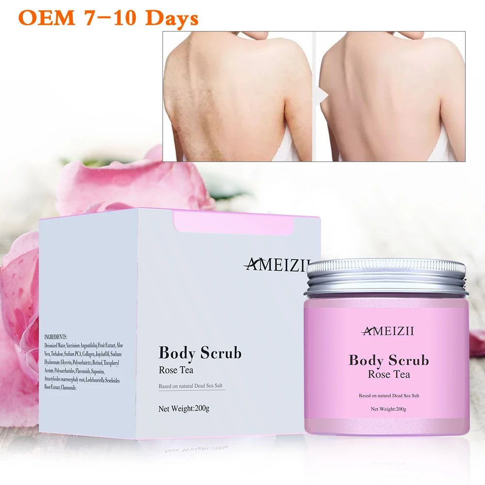

OEM ODM Logo Sea Salt Scrub Dead Skin Removing Exfoliating Whitening Nourishing Skin Care Custom Natural Face And Body Scrub Jar