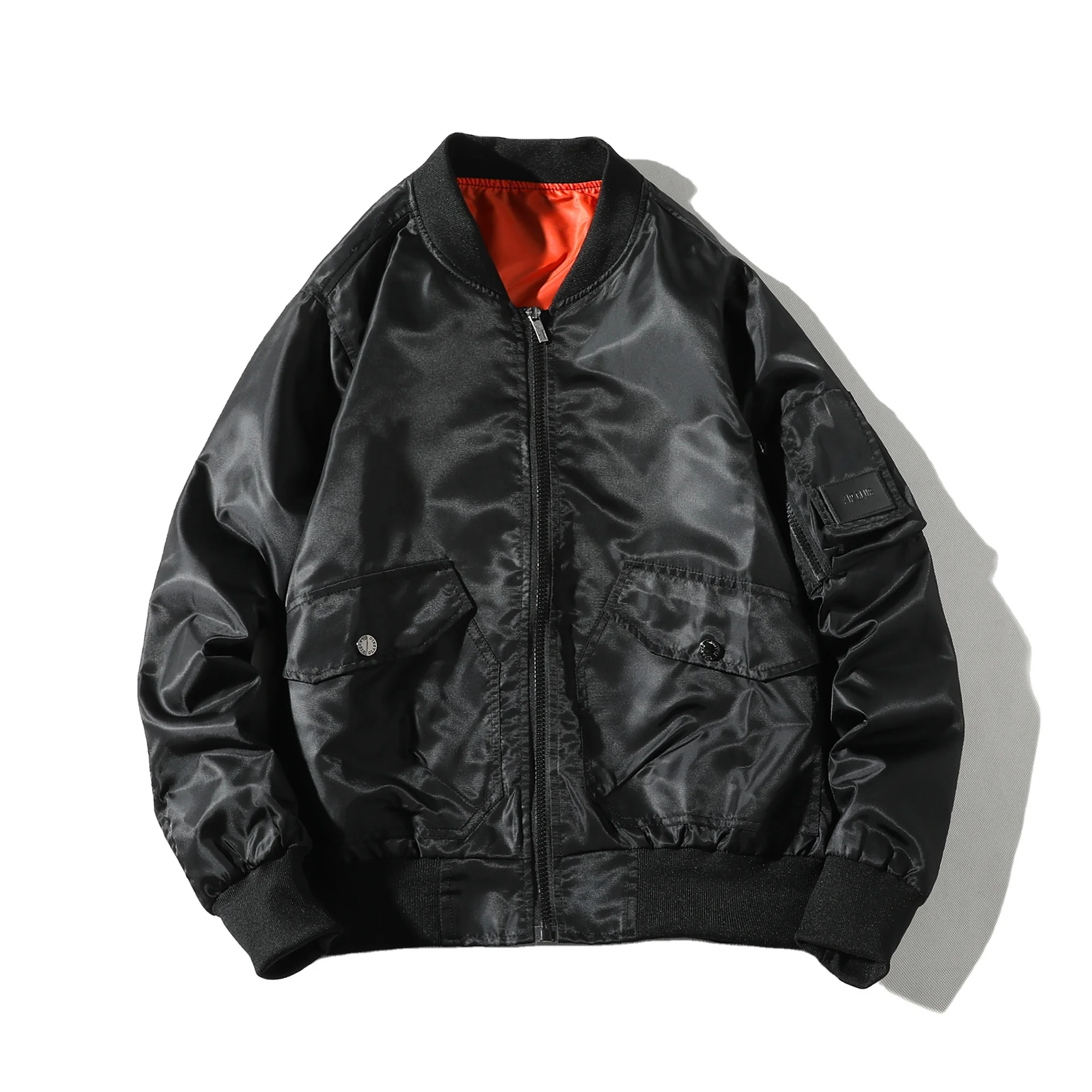 

plain polyester waterproof men clothing pilot bomber custom Men'S Jacket