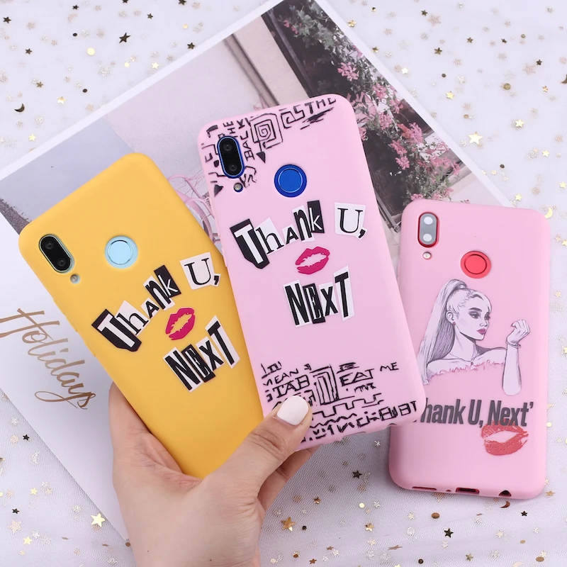 

For Huawei Honor Mate 10 20 Nova P20 P30 P40 P Smart Ariana Grande Thank You Next Celebrity Candy Silicone Phone Case Fundas, Mix colors