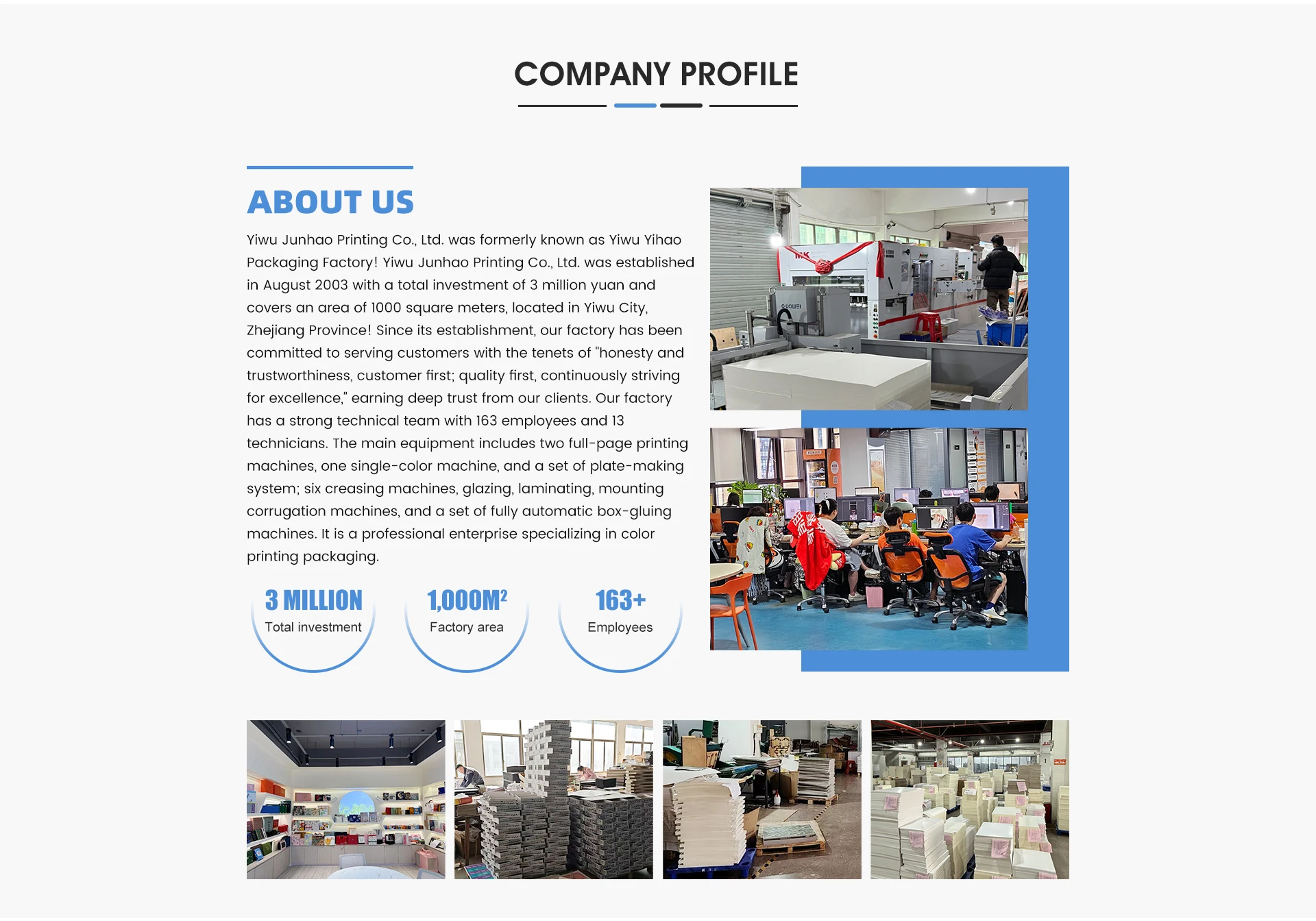 Company Overview - Yiwu Junhao Packaging Co., Ltd.