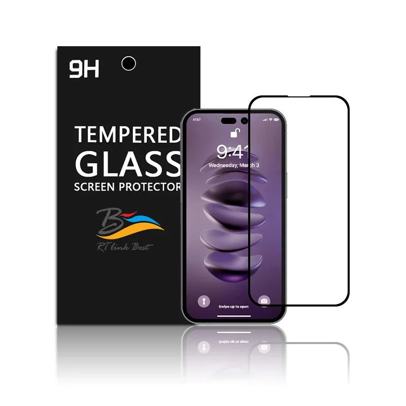 

For Iphone 12 13 14 Pro Max Screen Protector Full Cover Mobile Phone Tempered Glass Screen Protector