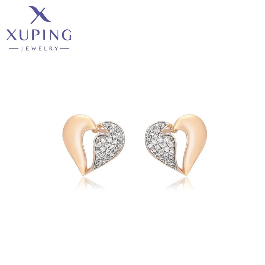 

A00897440 Xuping jewelry Fashionable and Exquisite Elegant Heart Style Diamond Multicolor Holiday Gift Earrings for Women