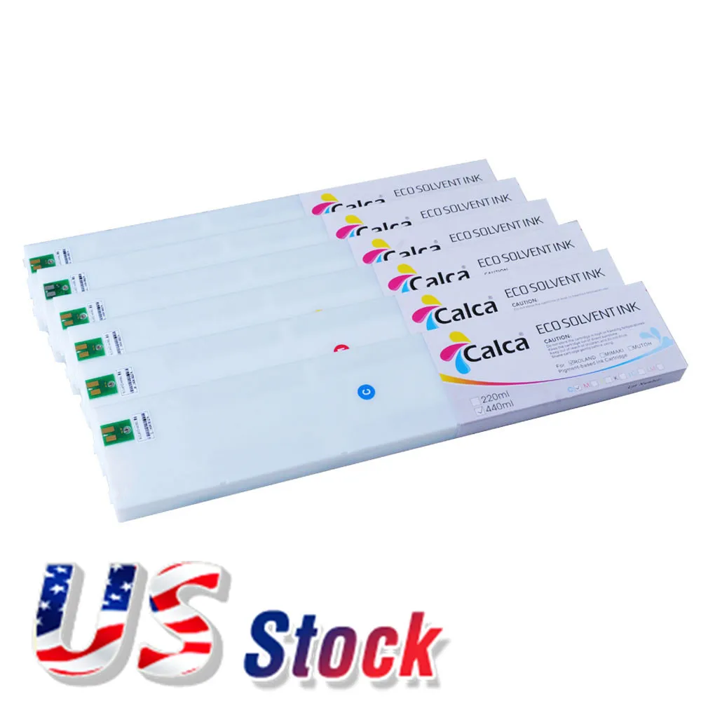 

US Stock, 4pcs Calca Compatible 440ml Roland ECO-Sol Max Ink Cartridge