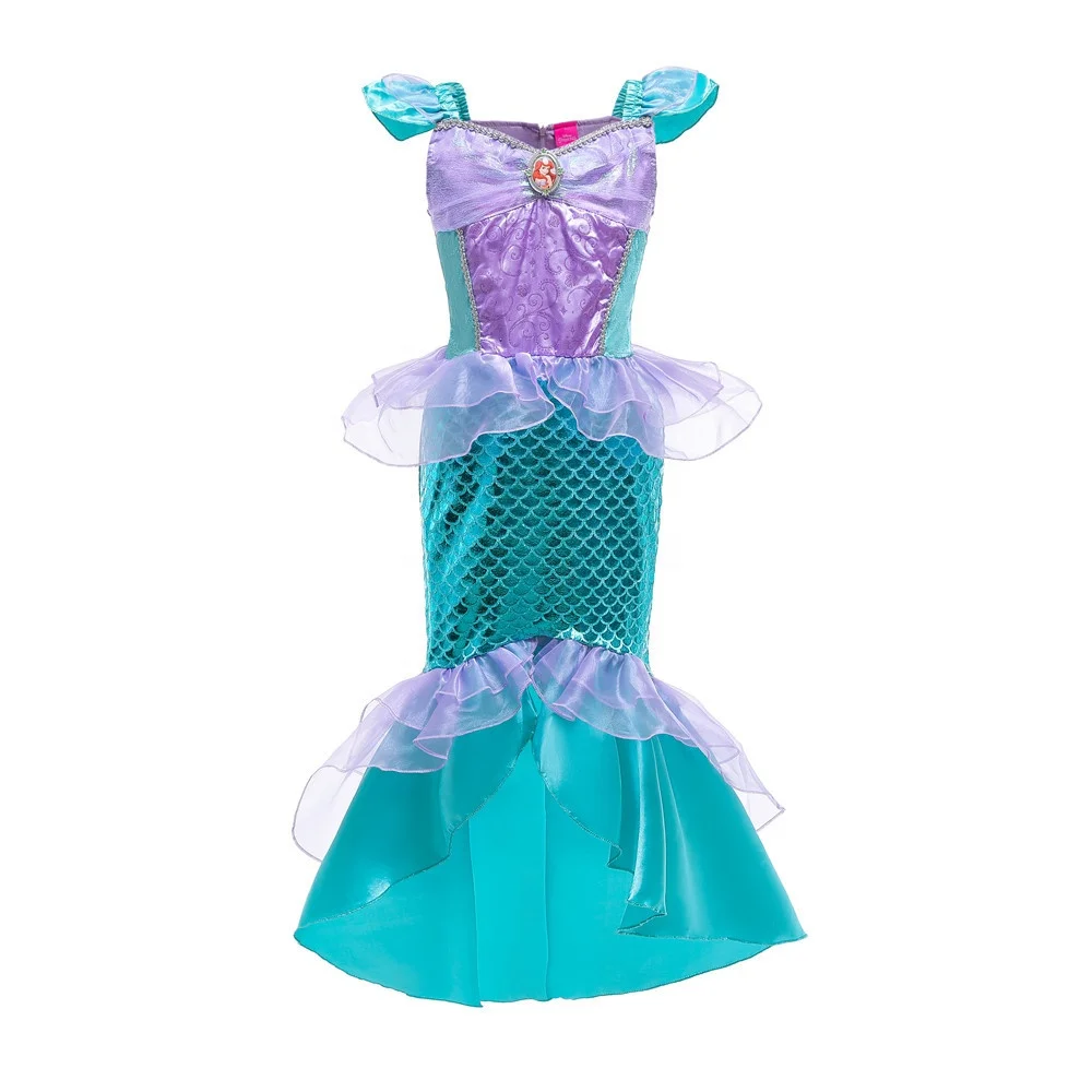 

Fashion Kids Cosplay Girls Costume Halloween Little Mermaid Ariel Princess Costumes