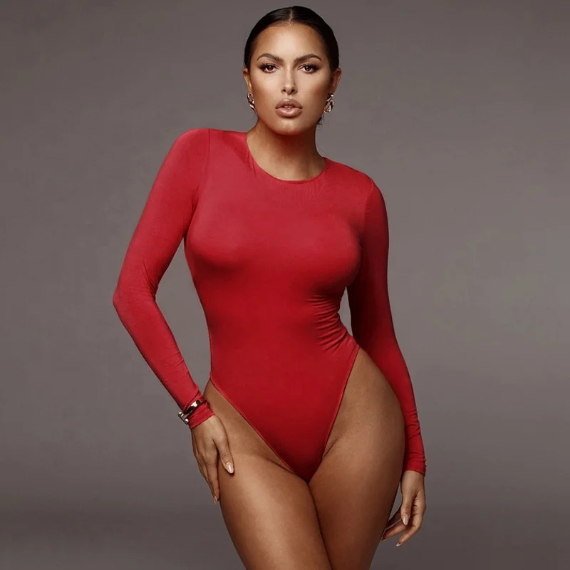 

New Arrival Casual Nude Bodysuit Solid Color Sexy Sexy Bodysuits For Women