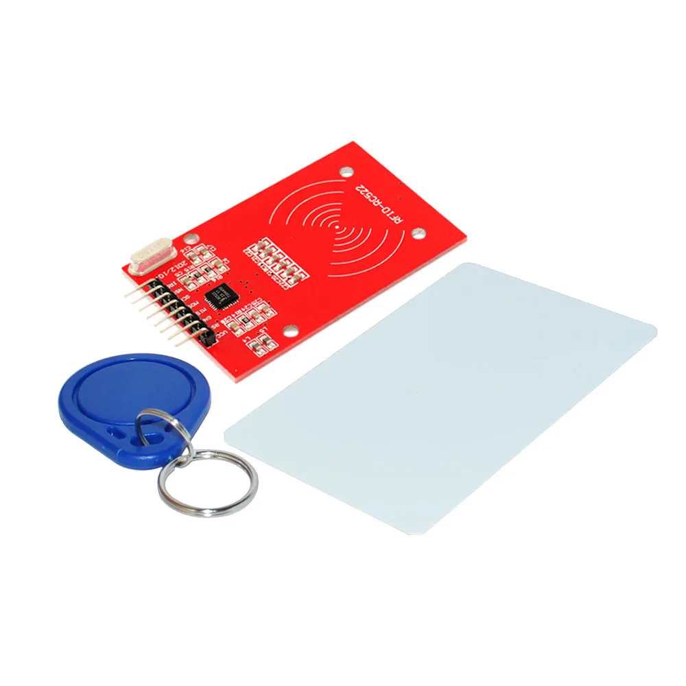 

RC522 Red RFID RF IC Card Proximity Sensor S50 Fudan Card And Keychain Induction Module MFRC-522