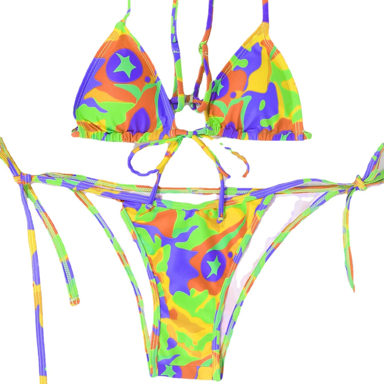 

wholesale 2021 bikini swimsuit bathing suits swimwear for women swimsuit bikini sexy, Orange blue