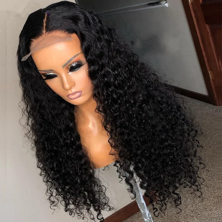 

Free Shipping Wet Loose Curly Bleached Knots Cambodian Virgin Cuticle Aligned Hair 13*6 Lace Frontal Closure Wigs