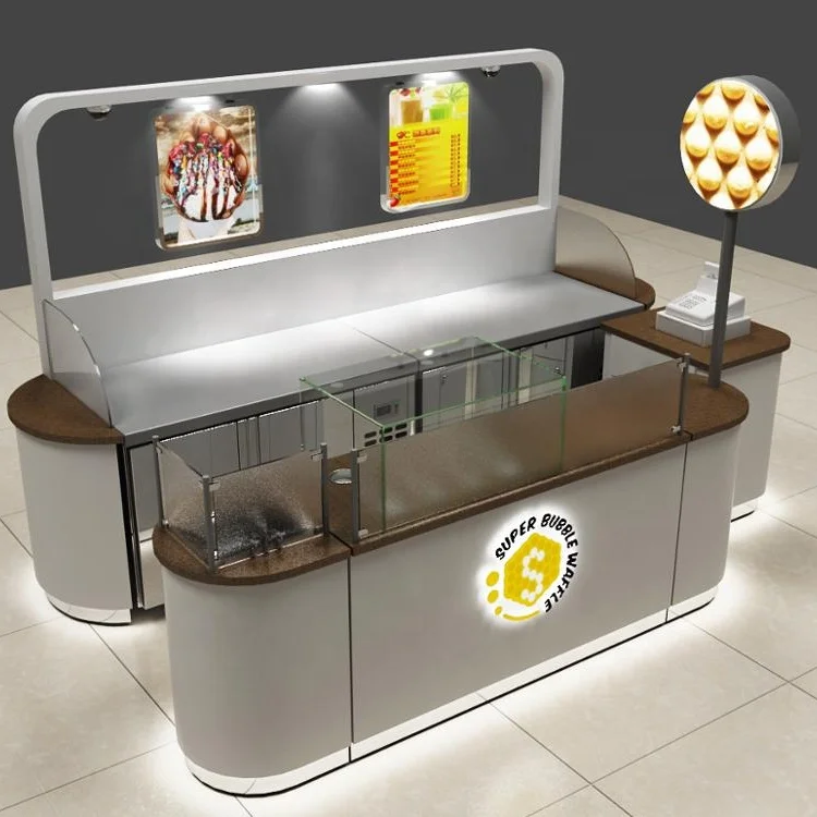 custom mall bubble waffle kiosk to USA
