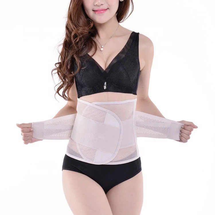 

new abdomen Waist supportbelt abdomen shaping corset adjustable and breathable belt, Black, white