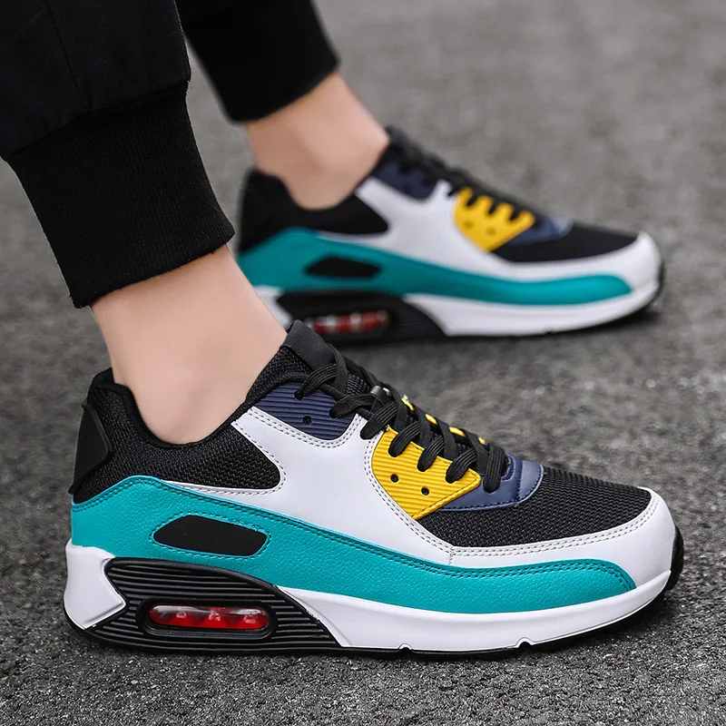

High quality cushion design women casual air colorful unisex breathable men shoes comfortable casual sport shoes sneaker, As pictures