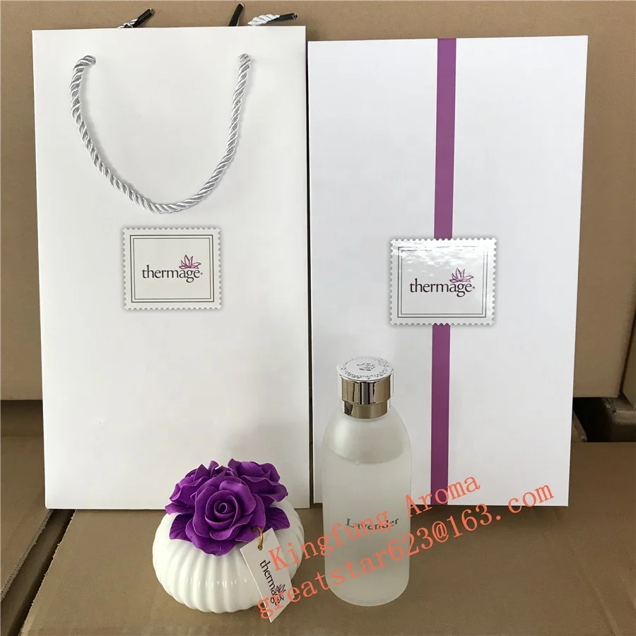 

Amazon Hot Sell Factory Ceramic Aroma Stone Ceramic Scented Flower Diffuser Lavender Perfume Flower 120ml Air Freshener