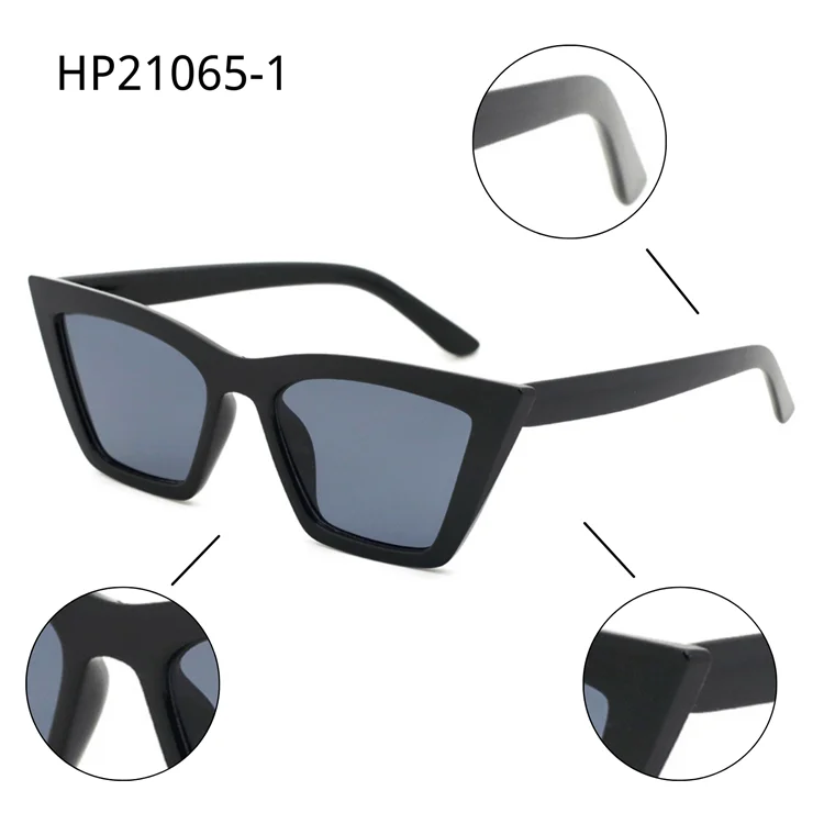 

2021 VIFF HP21224 Custom Logo Sun Glasses River Retro Polygon Black Women Sunglasses Designer Tortoiseshell Cat Eye Sun Glasses